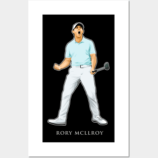 Rory McIlroy Golf Celebrate Posters and Art